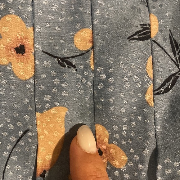 REBECCA TAYLOR Daniella Floral Pleated Jacquart Lagoon Combo Skirt, Size 6 - Picture 10 of 10